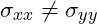 \sigma_{xx} \neq \sigma_{yy}