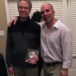 Chuck Taylor (left) with k-Space CEO Darryl Barlett at the 2016 k-Space Christmas party
