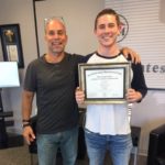 Picture of Hunter Receiving Solidworks Certificate